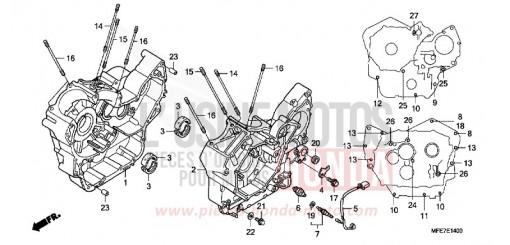CARTER MOTEUR VT750C27 de 2007